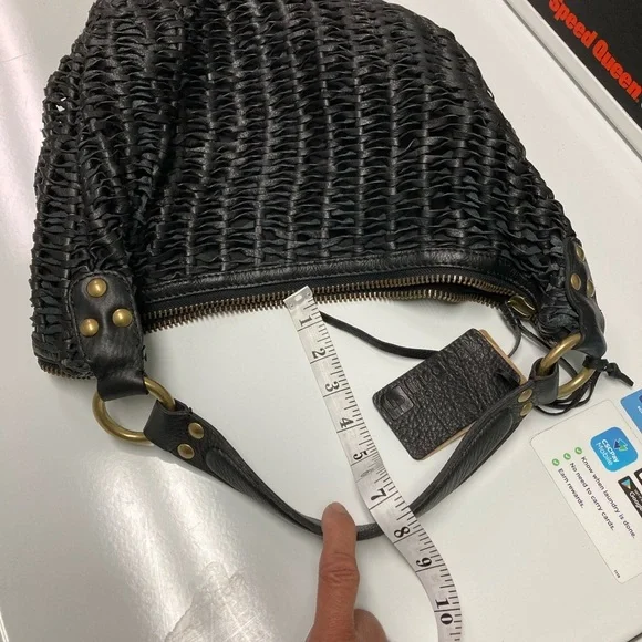 Linea Pelle Woven Leather Black Bag BNWT!! - Picture 13 of 16